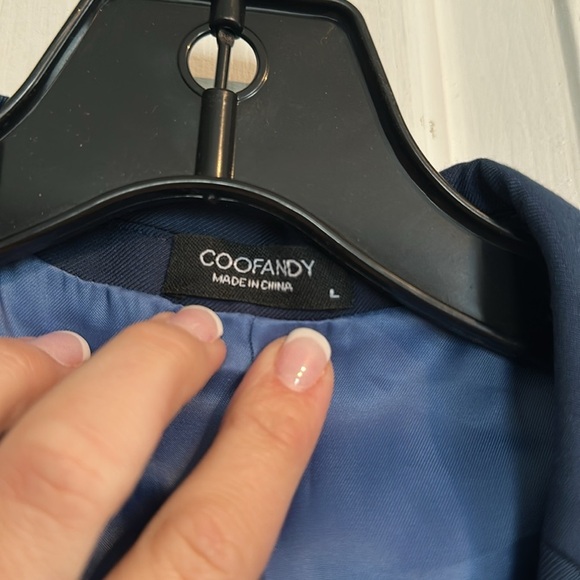 NWT Coofandy Navy Blazer size large men’s - Picture 5 of 5